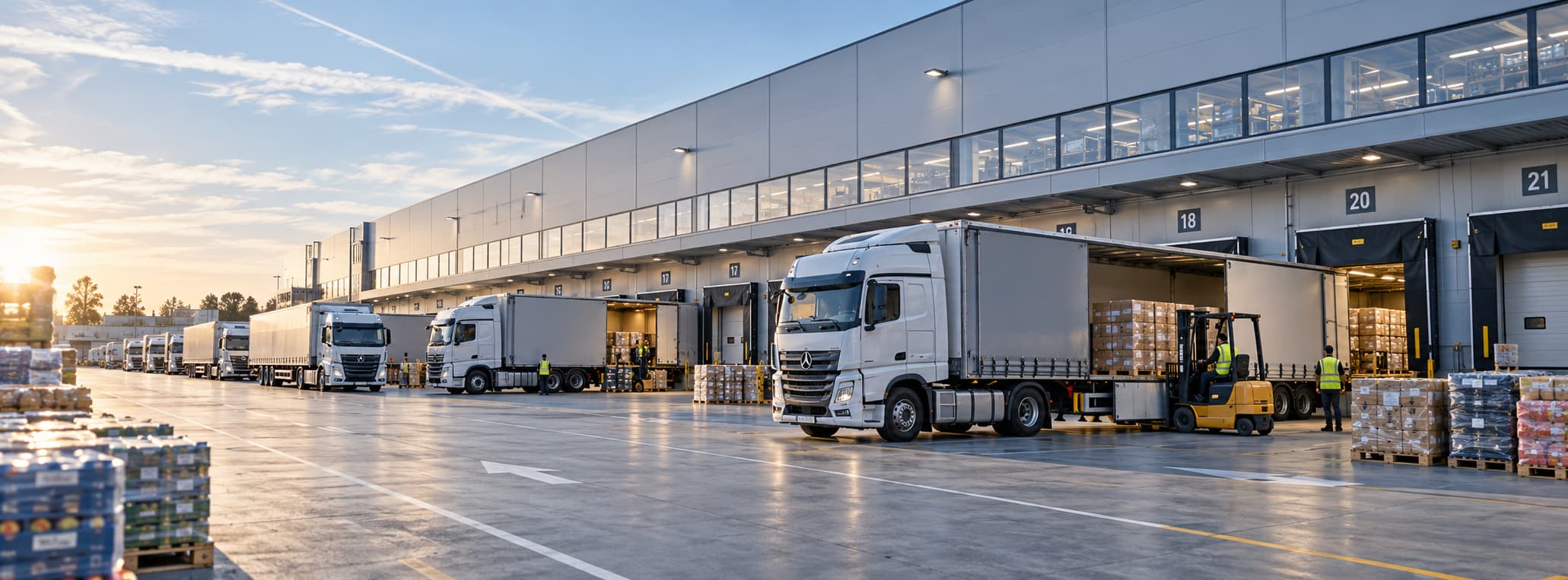 Lkw an der Laderampe